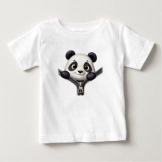 Bebé Camiseta superior personalizada de panda asomándos