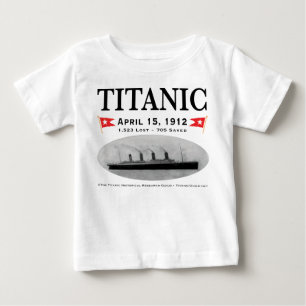 Bebé Camiseta titánica del niño de la nave del fantas