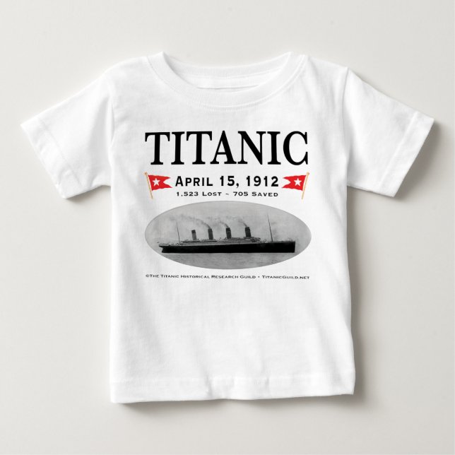 Bebé Camiseta titánica del niño de la nave del fantasma (Anverso)