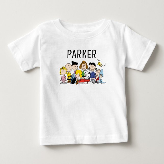 Bebé Camiseta Tri-Blend de Peanuts | Charlie Brown y pa (Anverso)