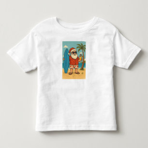 Bebé Camiseta Tropical Santa Vibes Navidad de Verano