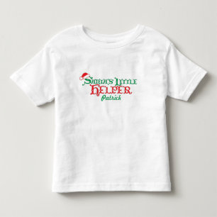 Bebé Camiseta verde roja del pequeño del ayudante de