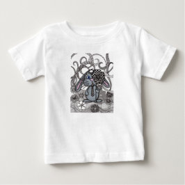 Bebé Camiseta Zen Doodle de conejo Bunny dibujado a man