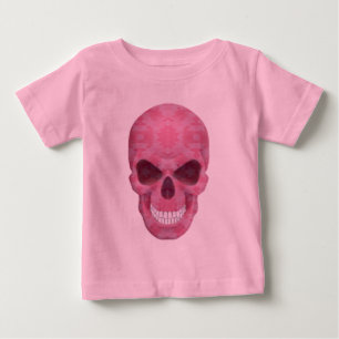 Bebé Camuflaje Rosa Camiseta de Cráneo