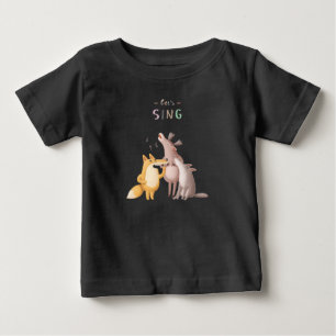 Bebé Cantemos una camiseta para bebés de animales de Wo