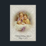 Bebé católico Baptismal Recuerdo Tarjeta Santa<br><div class="desc">¡Ahora puedes personalizar nuestro hermoso bebé católico Baptismal Recuerden las Sagradas Tarjetas para todos tus amigos y familia! Esta es una imagen religiosa tradicional de ángeles celestiales mirando al bebé. ¡Hacen maravillosos favores de bautismo! Examine nuestra amplia selección de invitaciones,  favores,  tarjetas de agradecimiento,  etc., </div>