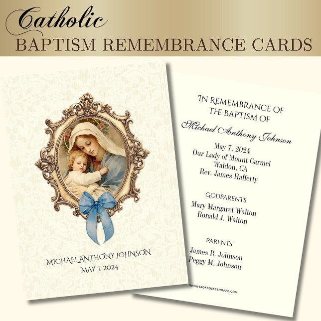 Bebé católico Baptismo Recuerden Tarjeta Santa (Subido por el creador)