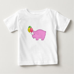 Bebé Cerdo con camiseta de globos