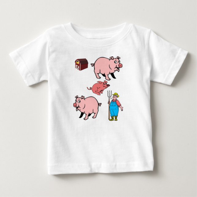 Bebé Cerdo de camiseta para bebés (Anverso)