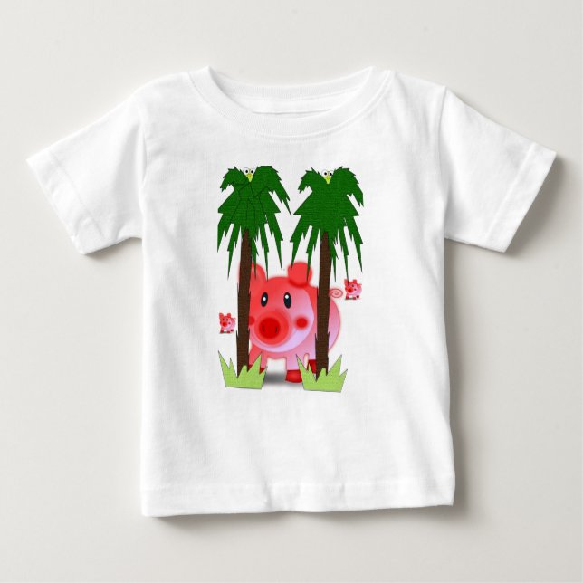 Bebé Cerdo de camiseta para bebés (Anverso)