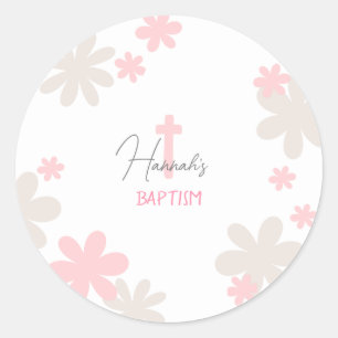 Bebé Chica Cute Baptism Table Confetti Pegatina