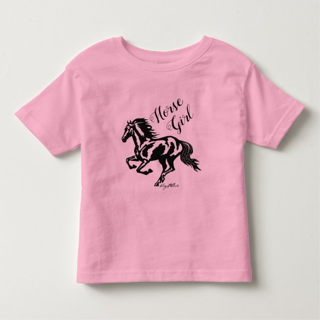 Bebé Chica de caballos, camiseta de caballos (Anverso)