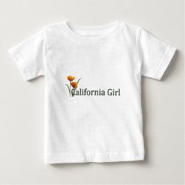 Bebé Chica de California Poppies 2 Niños Camiseta LS
