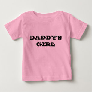 Bebé Chica de papá, camiseta de bebé, rosa