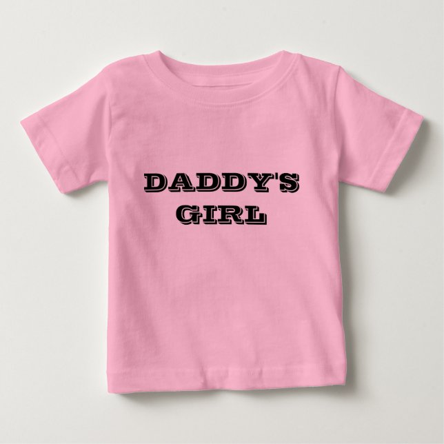 Bebé Chica de papá, camiseta de bebé, rosa (Anverso)