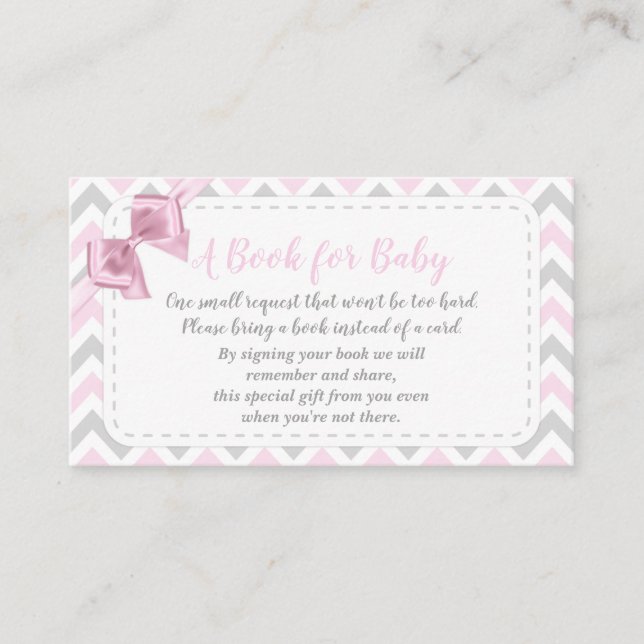 Bebé Chica Rosa Trae Ducha De Tarjeta De Libro (Anverso)