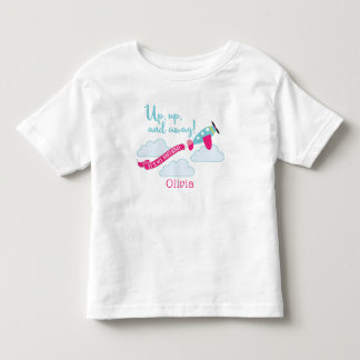 Bebé Chicas en avión camiseta de cumpleaños personaliza