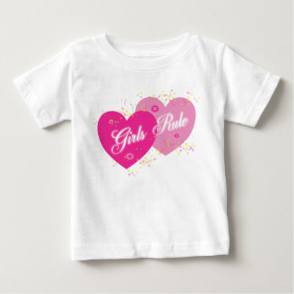 Bebé Chicas gobiernan Camiseta Infantil De Corazón Rosa