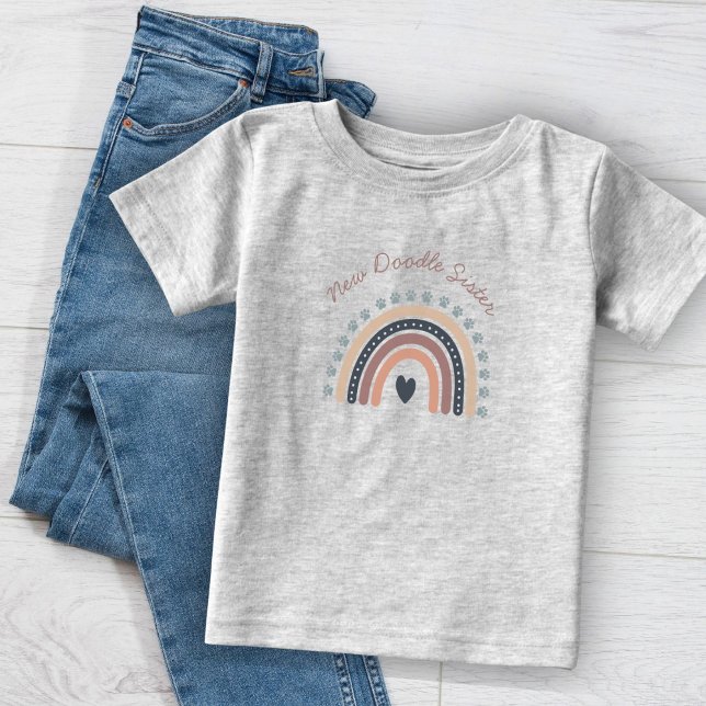Bebé Chicas moderno arco iris Imprimir camiseta de perr (Subido por el creador)
