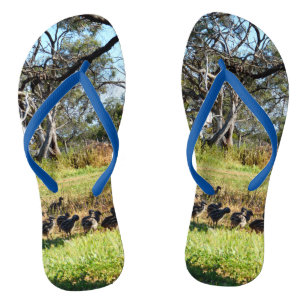 Bebé, chicles de Emu por todas partes, chanclas