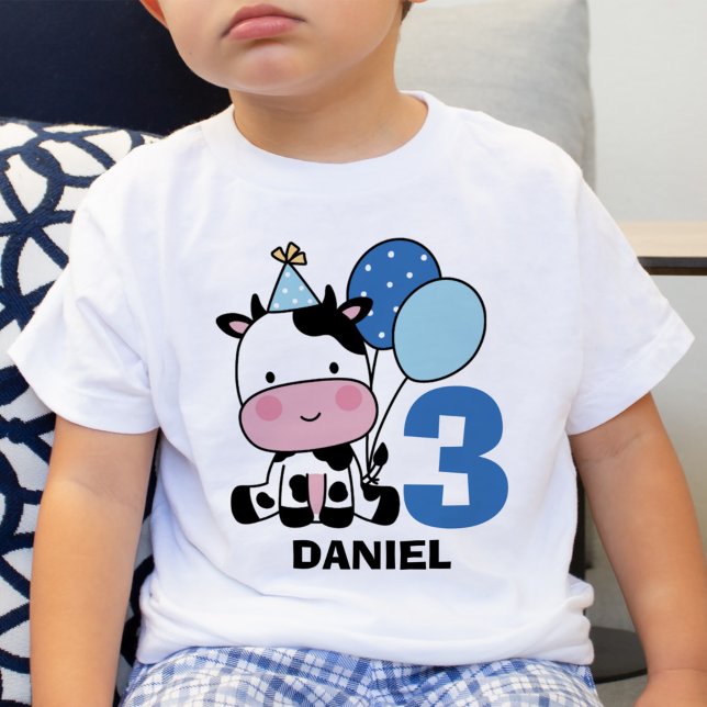 Bebé Chico 3.ª Camiseta Personalizada De Cumpleaños Cut (Subido por el creador)