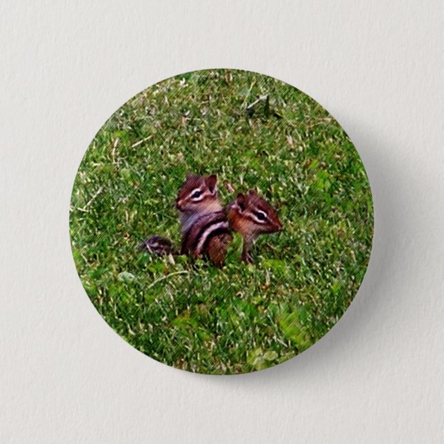 Bebé Chipmung Botón Animal de primer día (Anverso)