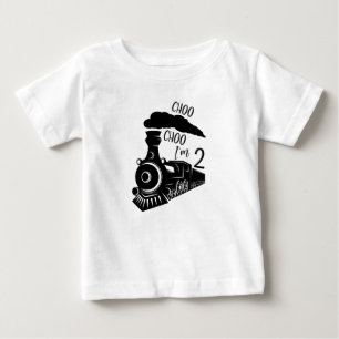 Bebé Choo Choo Tengo 2, 2 años, camiseta de niño pequeñ