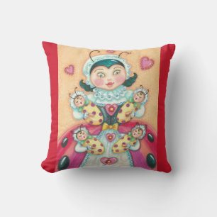 Bebé COJÍN DECORATIVO de la familia Ladybugs Front