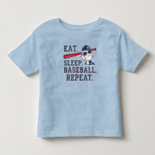Bebé Come. Duerme. Bola de béisbol. Repetir camiseta