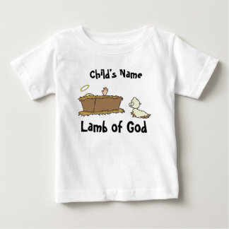 Bebé Cordero adaptable de la camiseta de dios