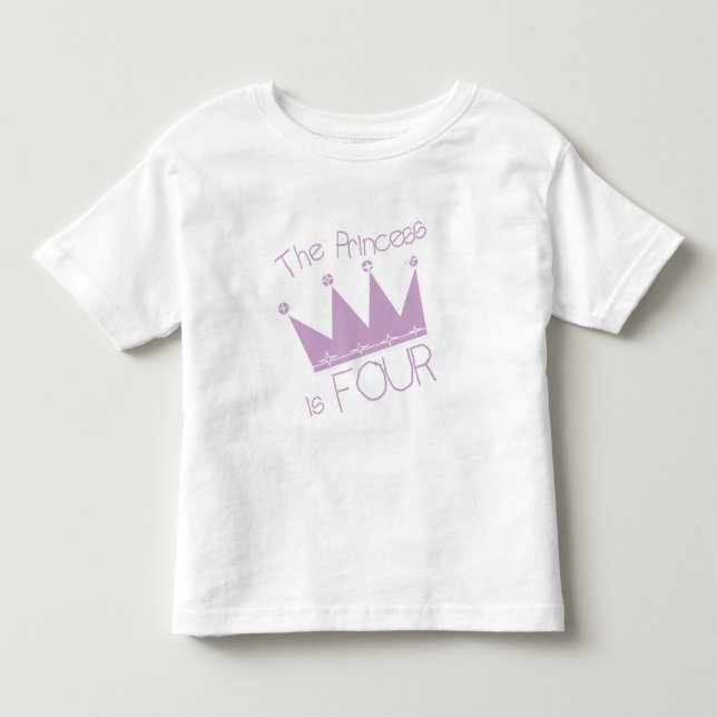 Bebé Corona de la Princesa 4ª camiseta de cumpleaños (Anverso)