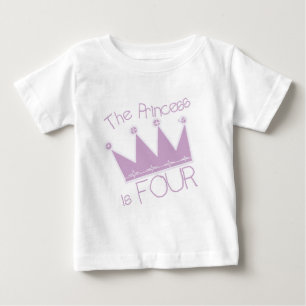 Bebé Corona de la Princesa 4ª camiseta de cumpleaños