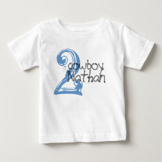 Bebé Cowboy Personalizable 2ª camiseta de cumpleaños