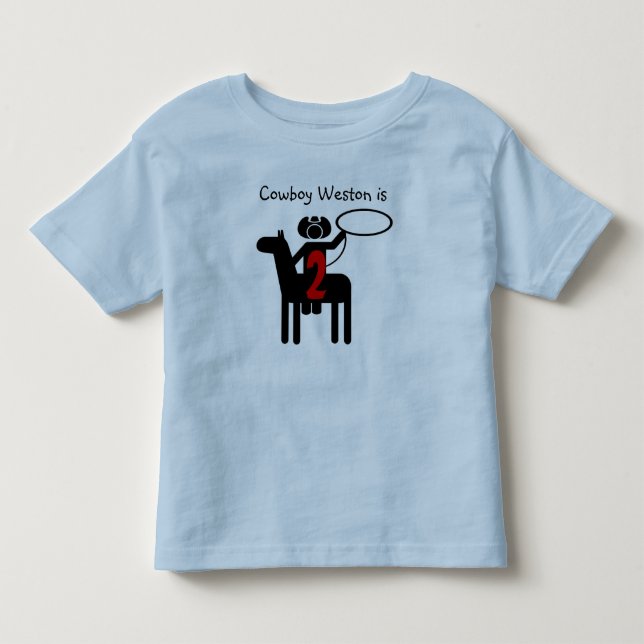 Bebé Cowboy Personalizable Camiseta de cumpleaños (Anverso)