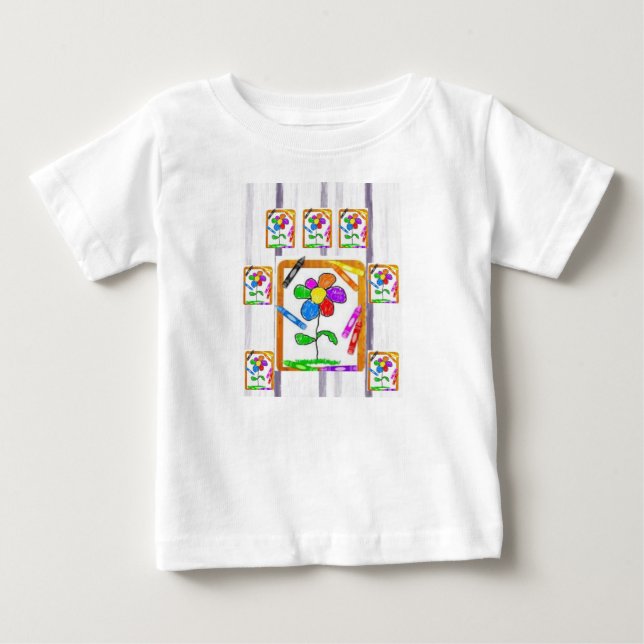 Bebé Crayon de camiseta para bebés (Anverso)