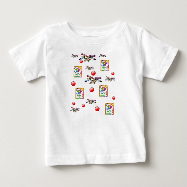 Bebé Crayon de camiseta para bebés (Anverso)