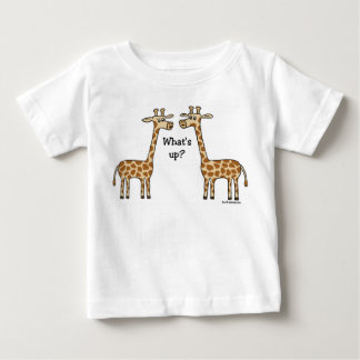 Bebé ¿Cuál está para arriba? Camiseta de la jirafa