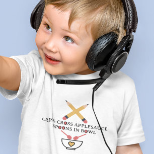 Bebé Cucharas de aplauso cruzadas en camiseta Bowl