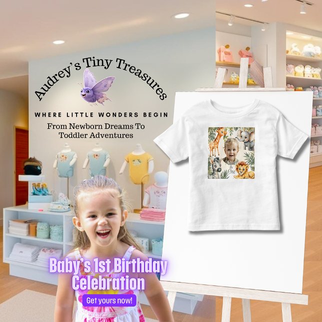 Bebé Cumpleaños del niño - Camiseta Safari de la Jungla (Subido por el creador)