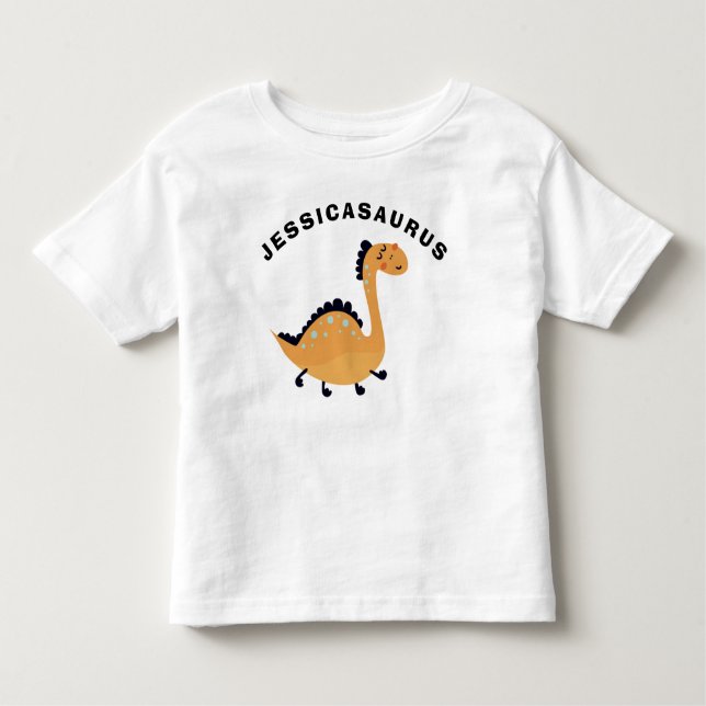 Bebé Cute Camiseta de dinosaurio con nombre regalo para (Anverso)