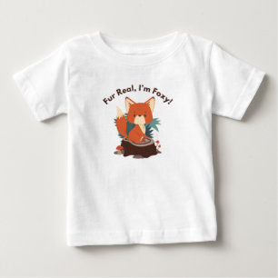 Bebé Cute Camiseta de "Fur Real, I'm Foxy" de Cartoon F