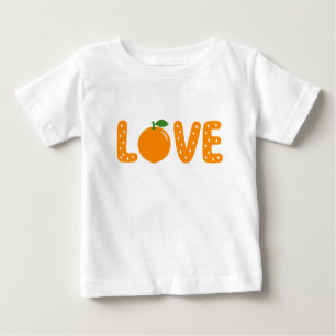 Bebé Cute Camiseta Infantil de LOVE Naranja