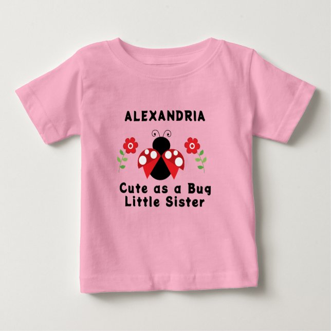 Bebé Cute como una camiseta de la hermanita de Lady Bug (Anverso)