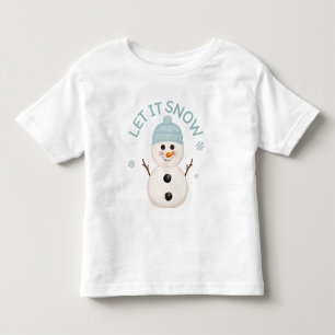 Bebé Cute Let It Snow Muñeco de Nieve Camiseta para Niñ