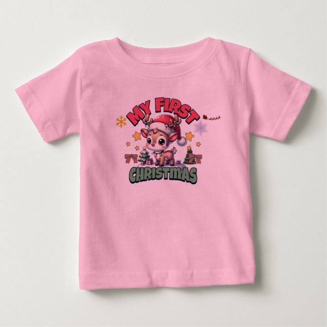Bebé Cute mi primera camiseta de Navidad (Anverso)