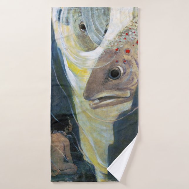 Bebé de agua y peces, Jessie Willcox Smith (Toalla de baño)