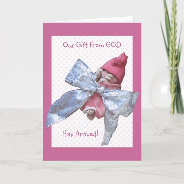 Bebé de arcilla: Anuncio de nacimiento: nuestro re (Anverso)