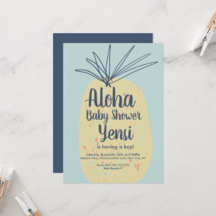 Bebé de Arte de Piña Cumpleaños Tropical de Verano