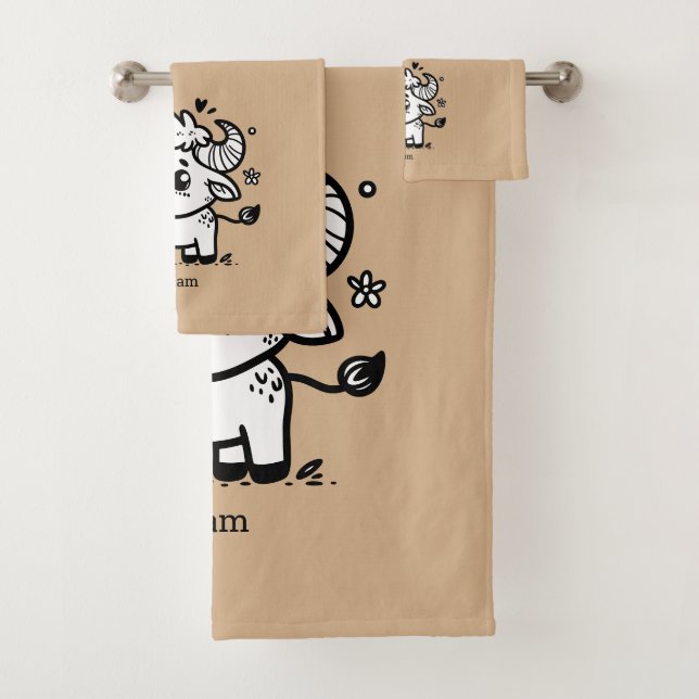 Bebé de búfalo fluffy - Animal de la granja Kawaii (In situ)