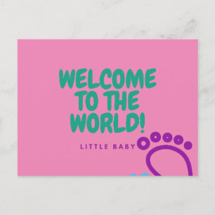 Bebé de felicitación por tarjeta postal